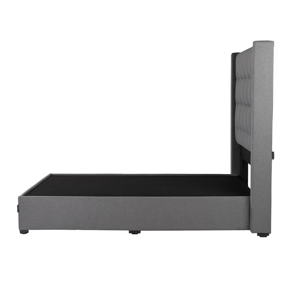 Colchón Matrimonial Spring Air LeMans con Cabecera Dicasa Titan y Base Cama Orleans Gris