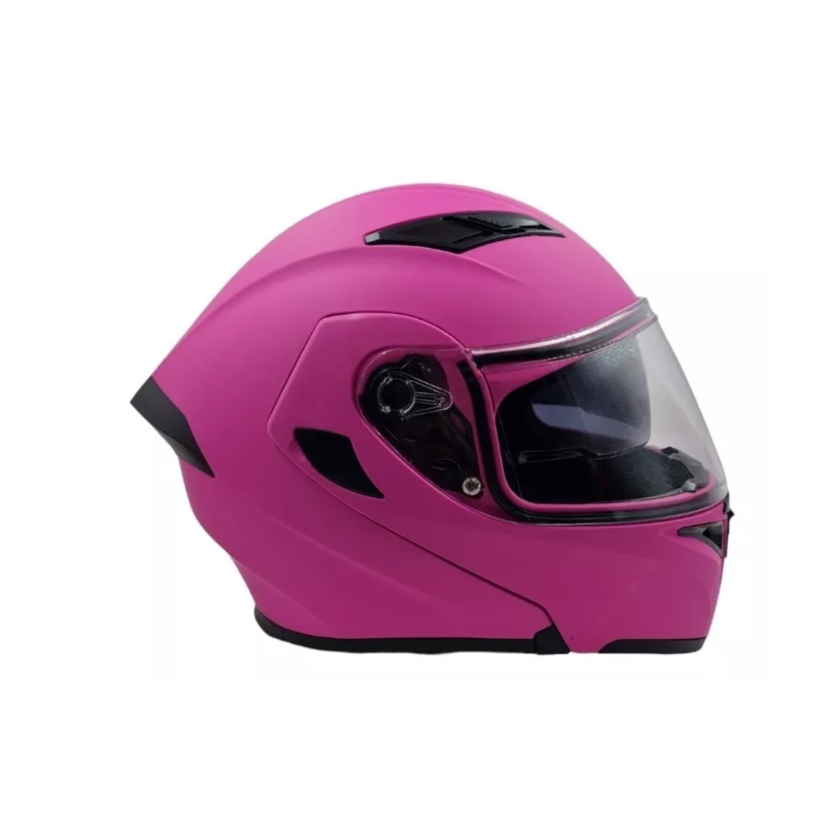 Casco Moto Abatible Mujer Certificado Con Luz Led Seguridad Rosa M