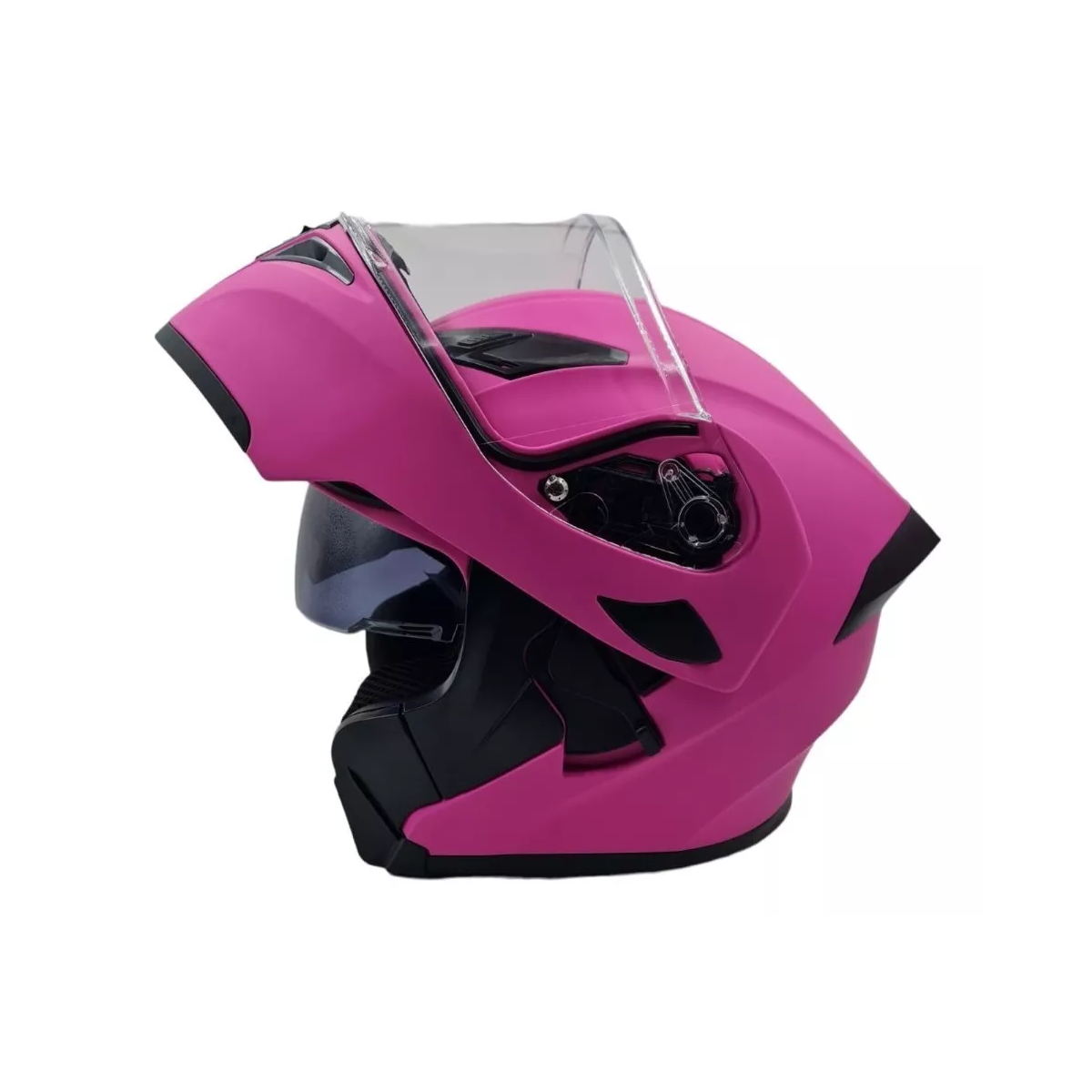 Casco Moto Abatible Mujer Certificado Con Luz Led Seguridad Rosa M