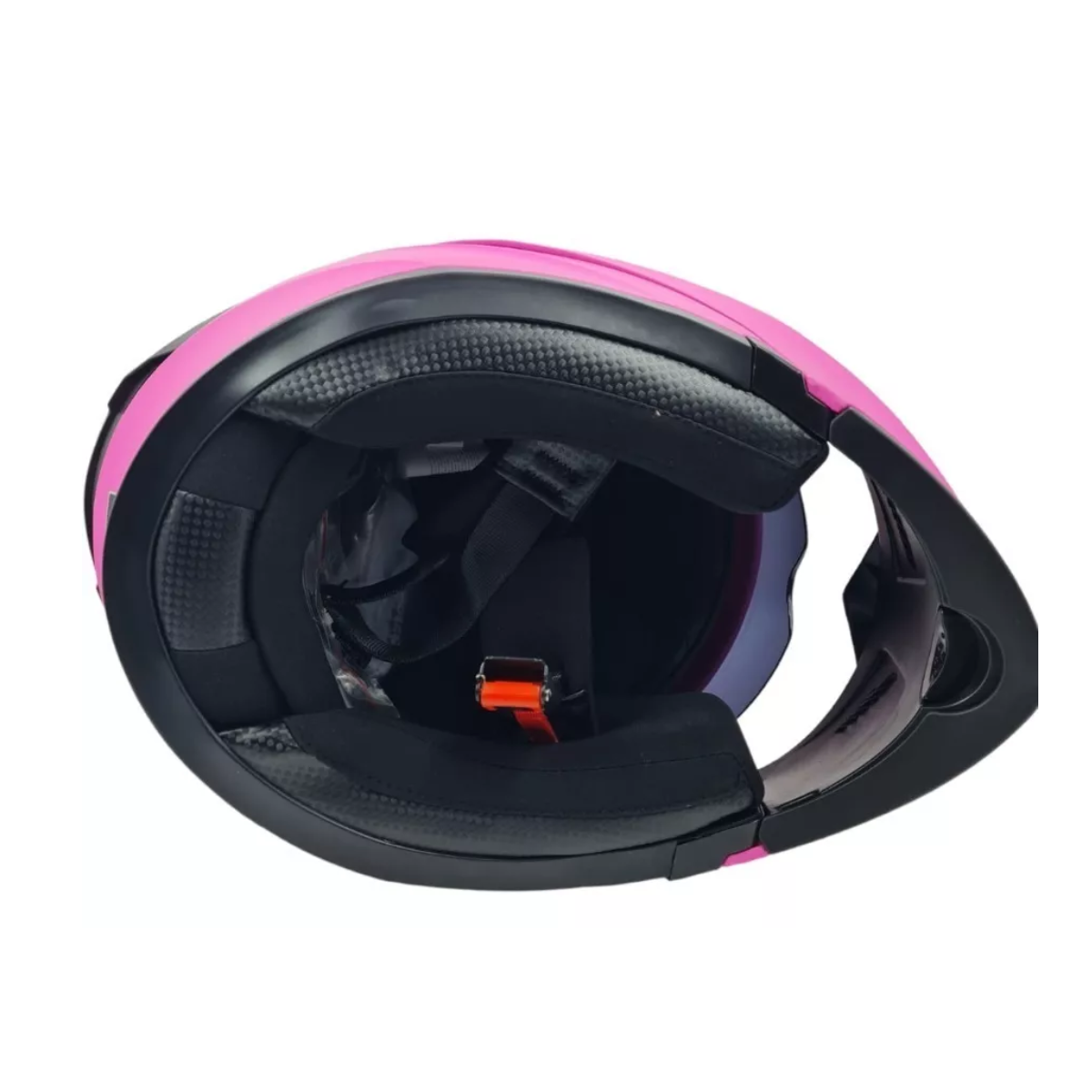 Casco Moto Abatible Mujer Certificado Con Luz Led Seguridad Rosa M