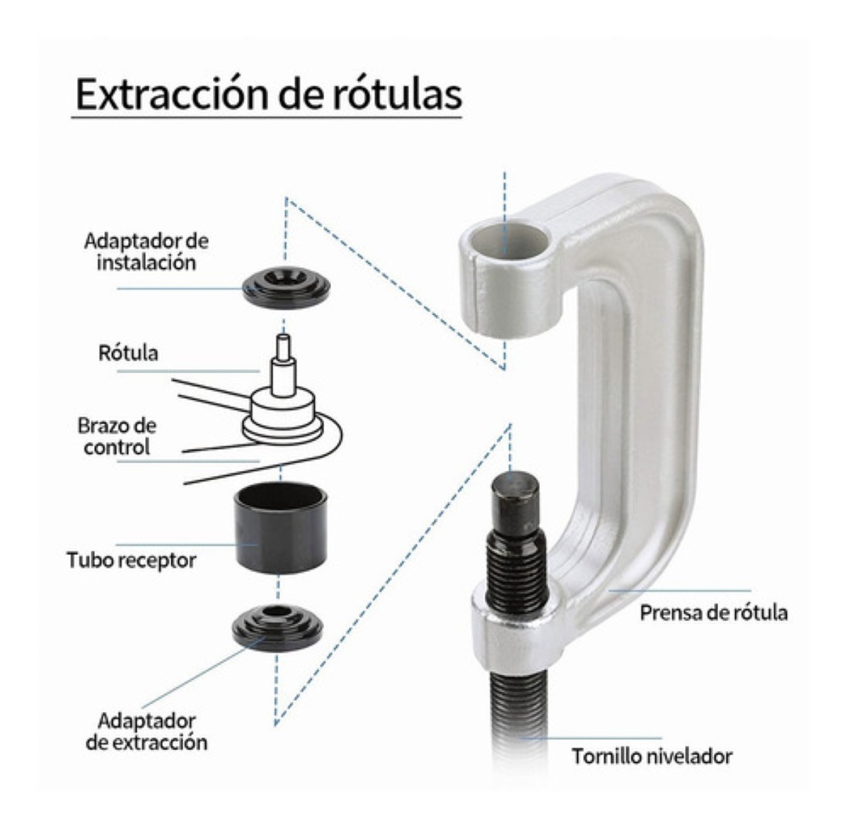 Herramienta De Extracción De Rótula, 21 Piezas Herramientas negro