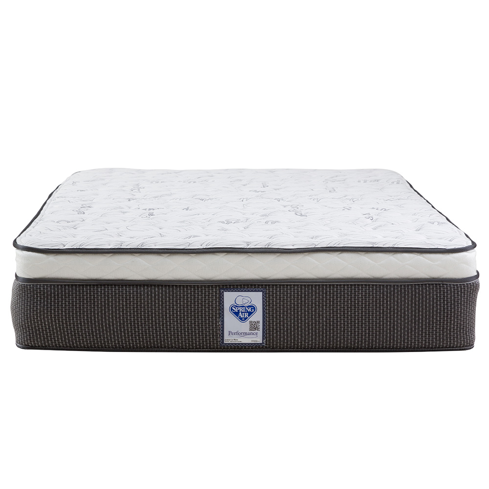 Colchón Matrimonial Spring Air LeMans con Cabecera Dicasa Nizza y Base Cama Rivoli Gris