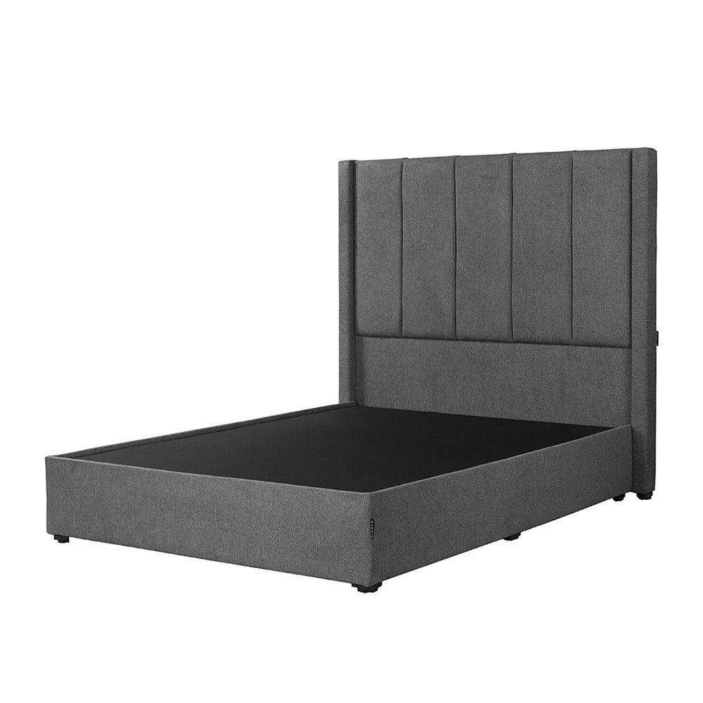 Colchón Matrimonial Spring Air LeMans con Cabecera Dicasa Nizza y Base Cama Rivoli Gris