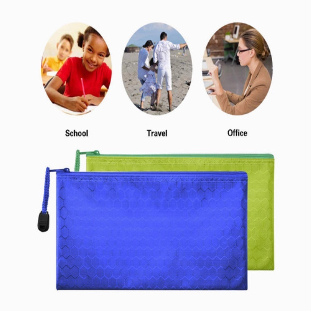 12 Lapiceras O Cosmetiqueras De Plastico Con Cierre Colores 