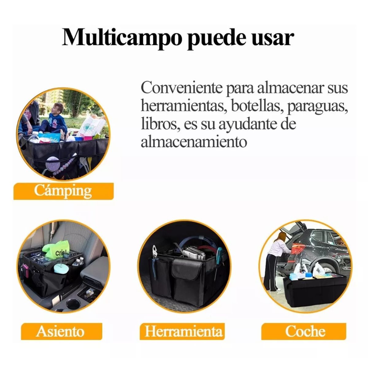 Organizador de cajuela de auto plegable