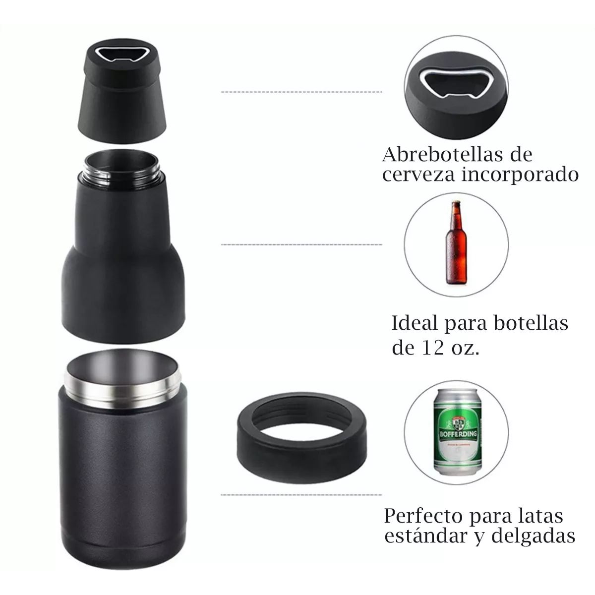 Enfriador de cerveza Para botellas o latas con destapador