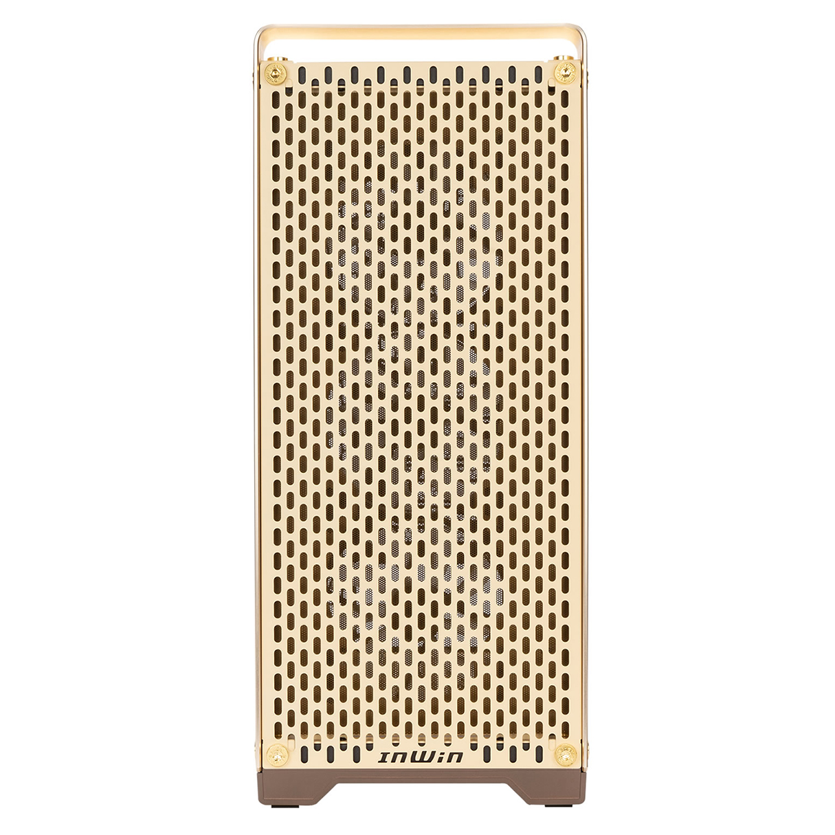 Gabinete Gamer IN WIN DUBILI GOLD E-ATX Full Torre 4 Fan Cristal Templado USB-C Dorado IW-CS-DUBILIMOD-GLD 