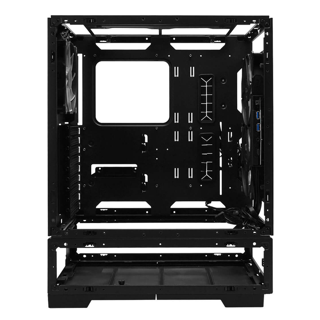 Gabinete Gamer IN WIN MODFREE BASE E-ATX Full Torre 3 Fan Cristal Templado USB-C Negro IW-CS-MFBASE-BLK 