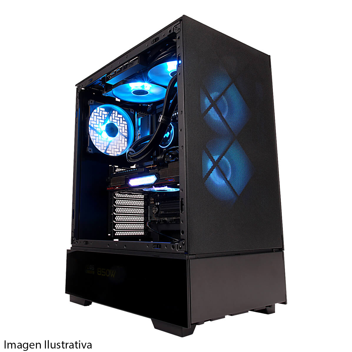 Gabinete Gamer IN WIN MODFREE BASE E-ATX Full Torre 3 Fan Cristal Templado USB-C Negro IW-CS-MFBASE-BLK 