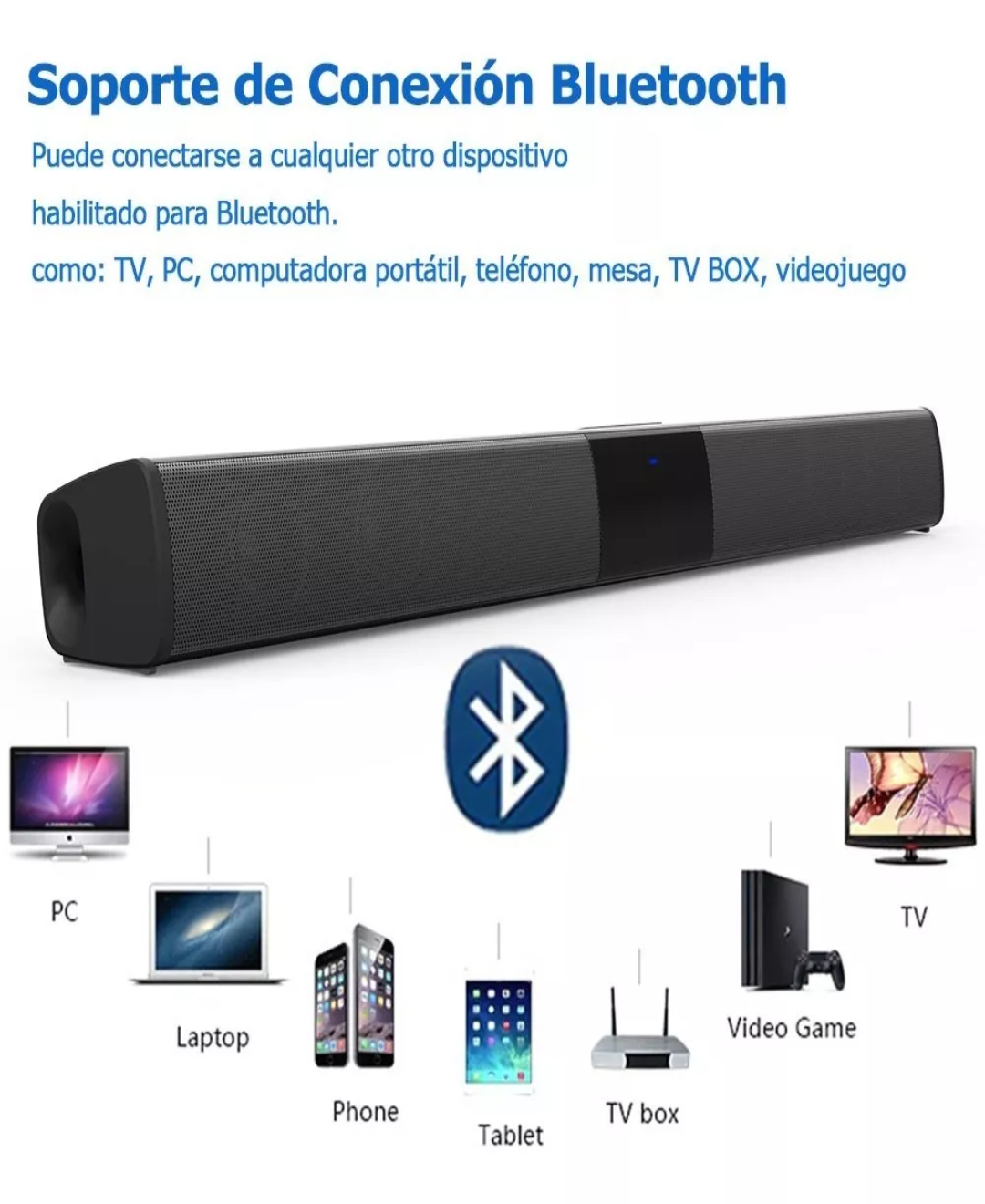 Barra De Sonido Eleoption Bs-28b Bocina Bluetooth Recargable