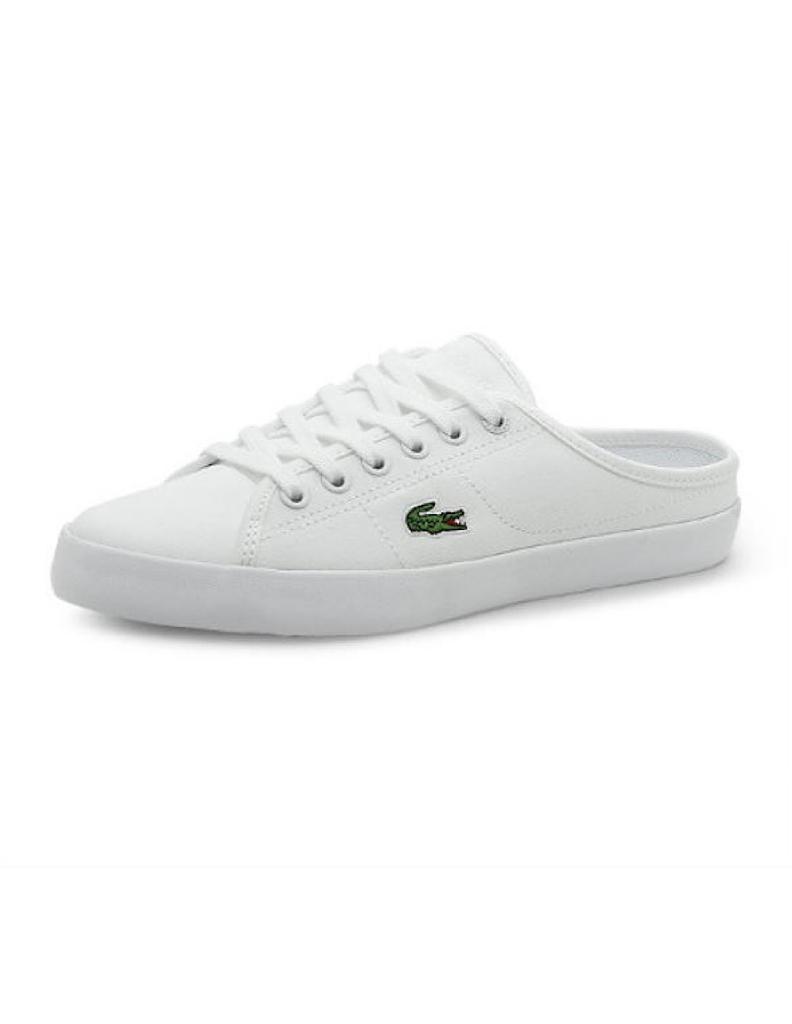 TENIS LACOSTE ZIANE MULE TRIPLE WHITE PARA MUJER