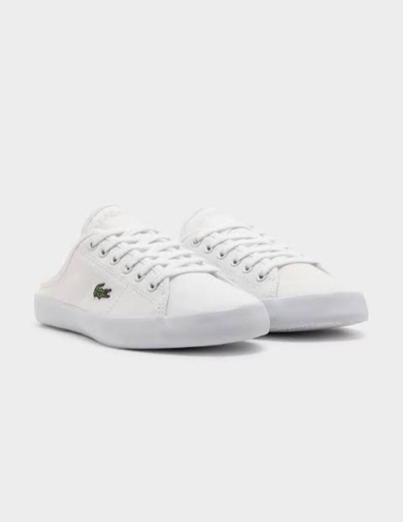TENIS LACOSTE ZIANE MULE TRIPLE WHITE PARA MUJER