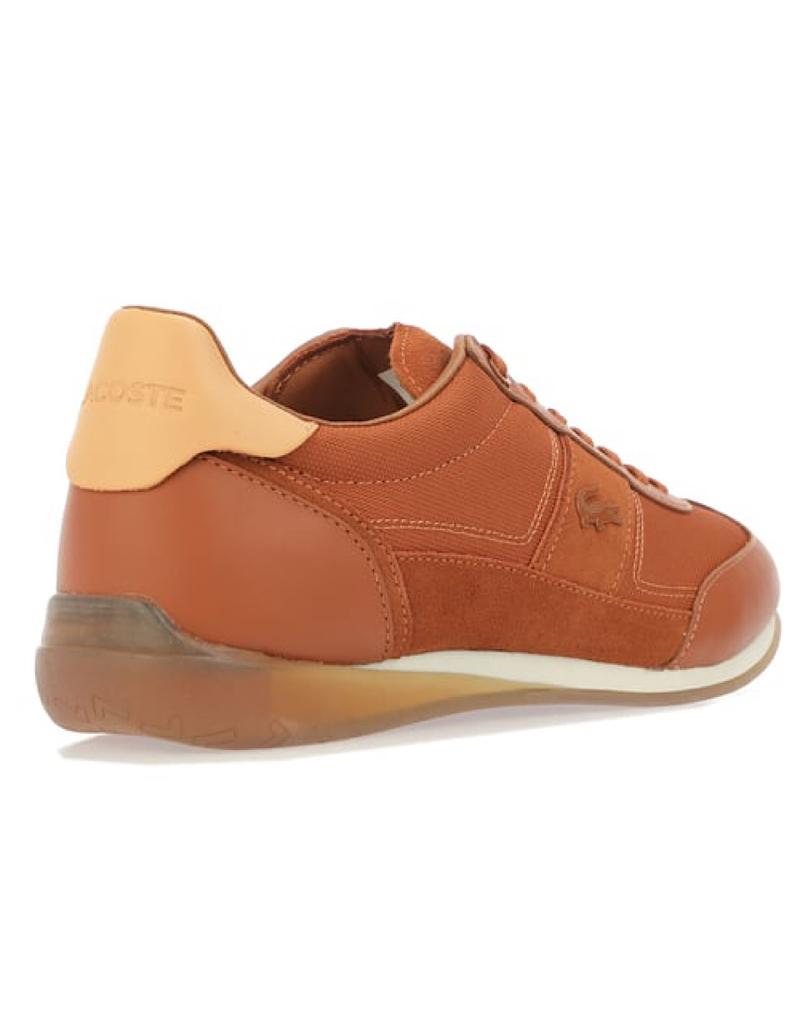 TENIS LACOSTE ANGULAR 222 CAFÉ PARA HOMBRE TEXTIL