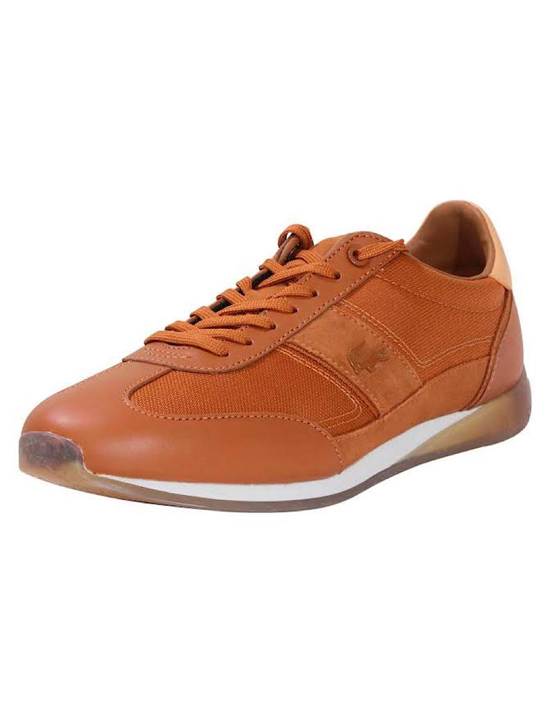 TENIS LACOSTE ANGULAR 222 CAFÉ PARA HOMBRE TEXTIL