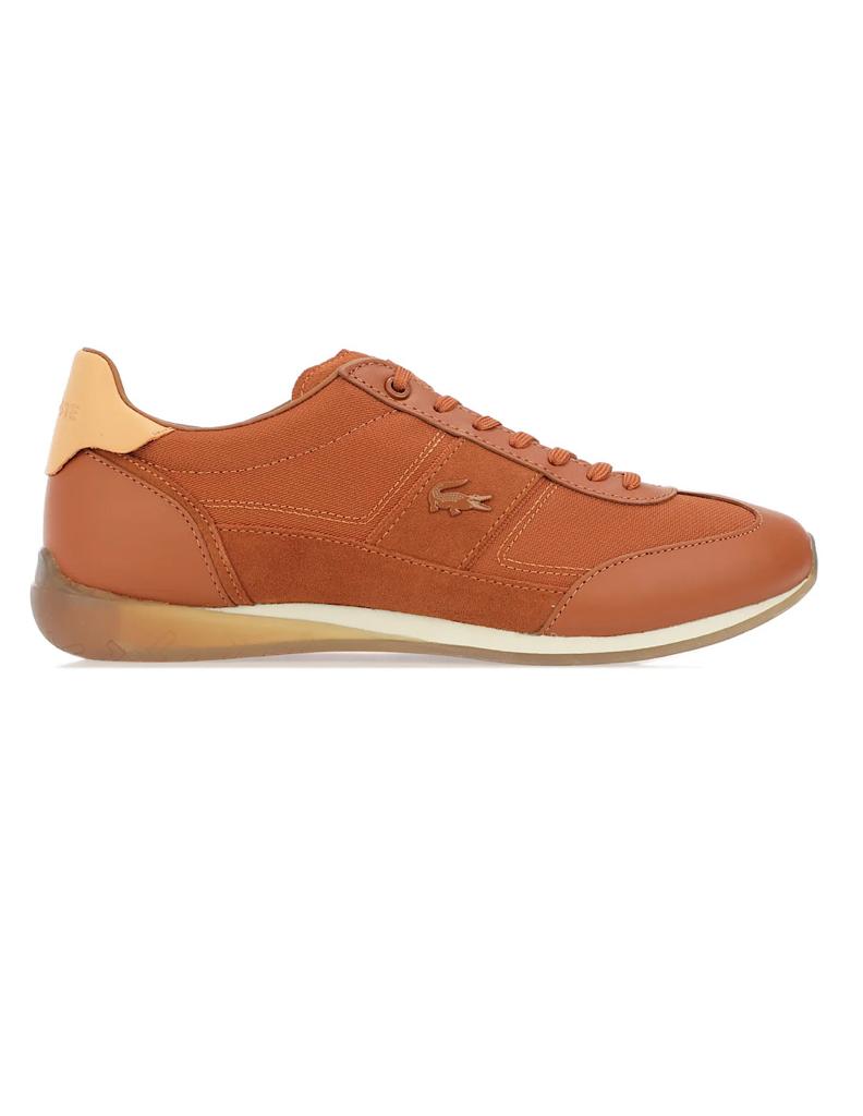 TENIS LACOSTE ANGULAR 222 CAFÉ PARA HOMBRE TEXTIL