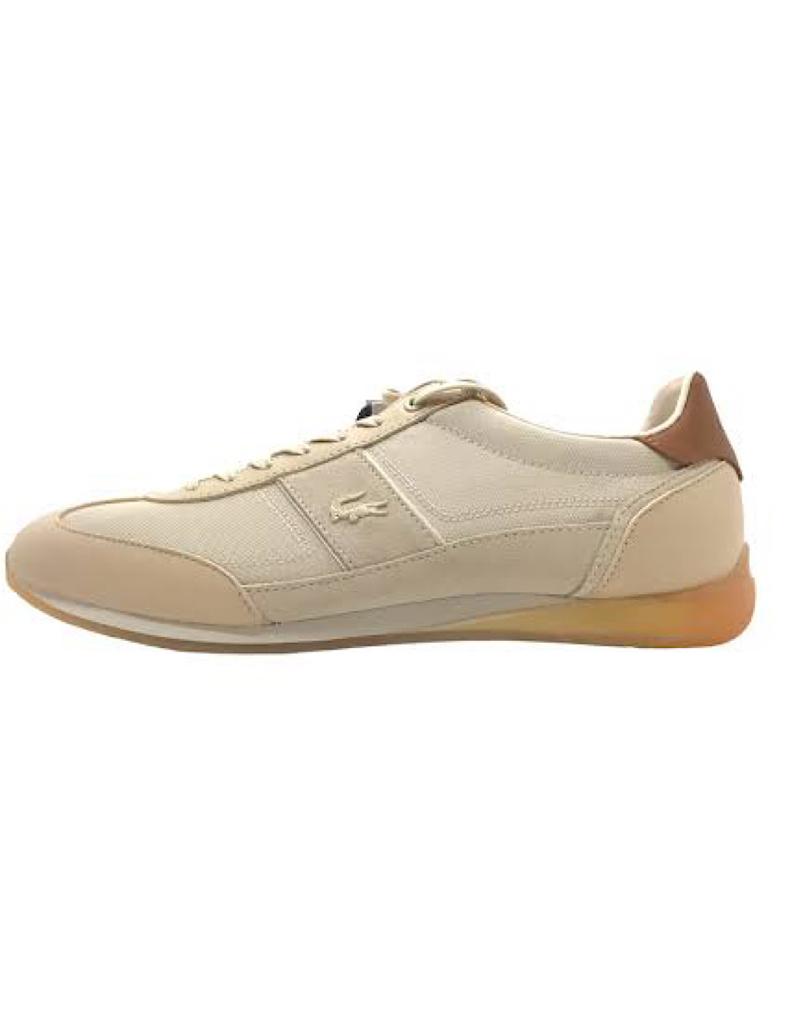 TENIS LACOSTE ANGULAR 222 BEIGE PARA HOMBRE TEXTIL