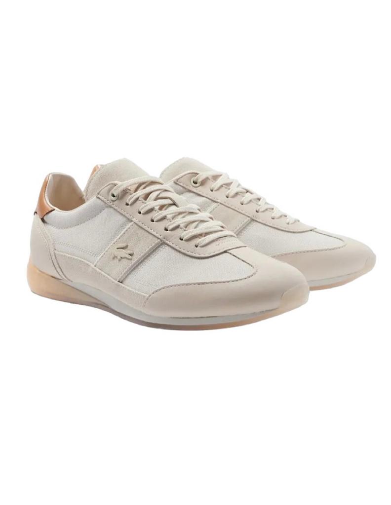 TENIS LACOSTE ANGULAR 222 BEIGE PARA HOMBRE TEXTIL
