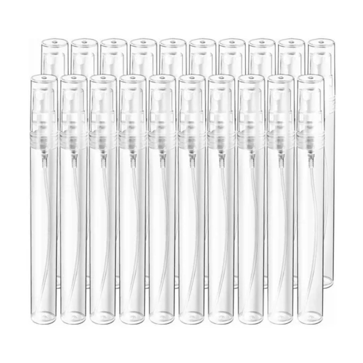 70 Pcs 10ml Mini Botellas Spray Perfume Vidrio Recargables Transparente