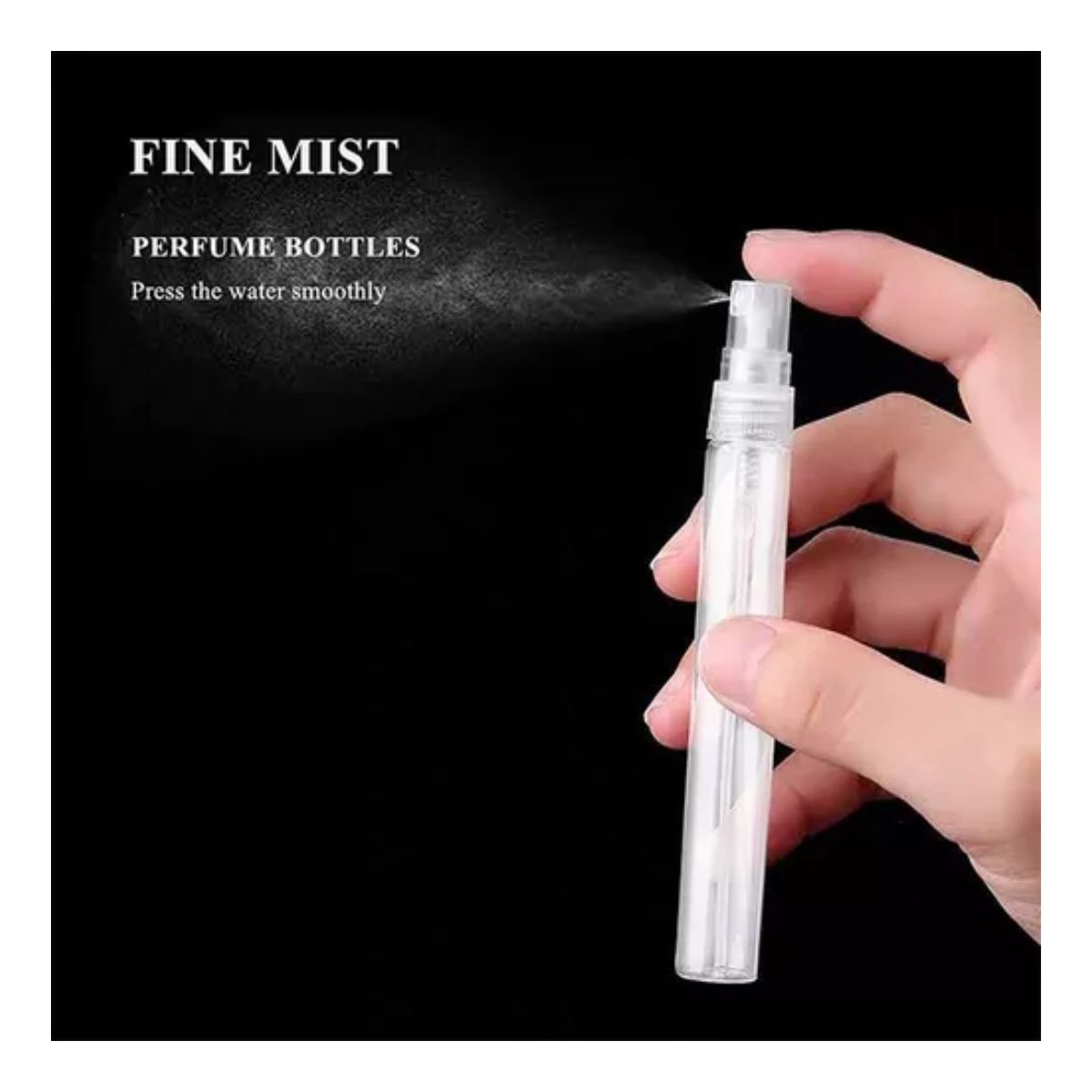 70 Pcs 10ml Mini Botellas Spray Perfume Vidrio Recargables Transparente