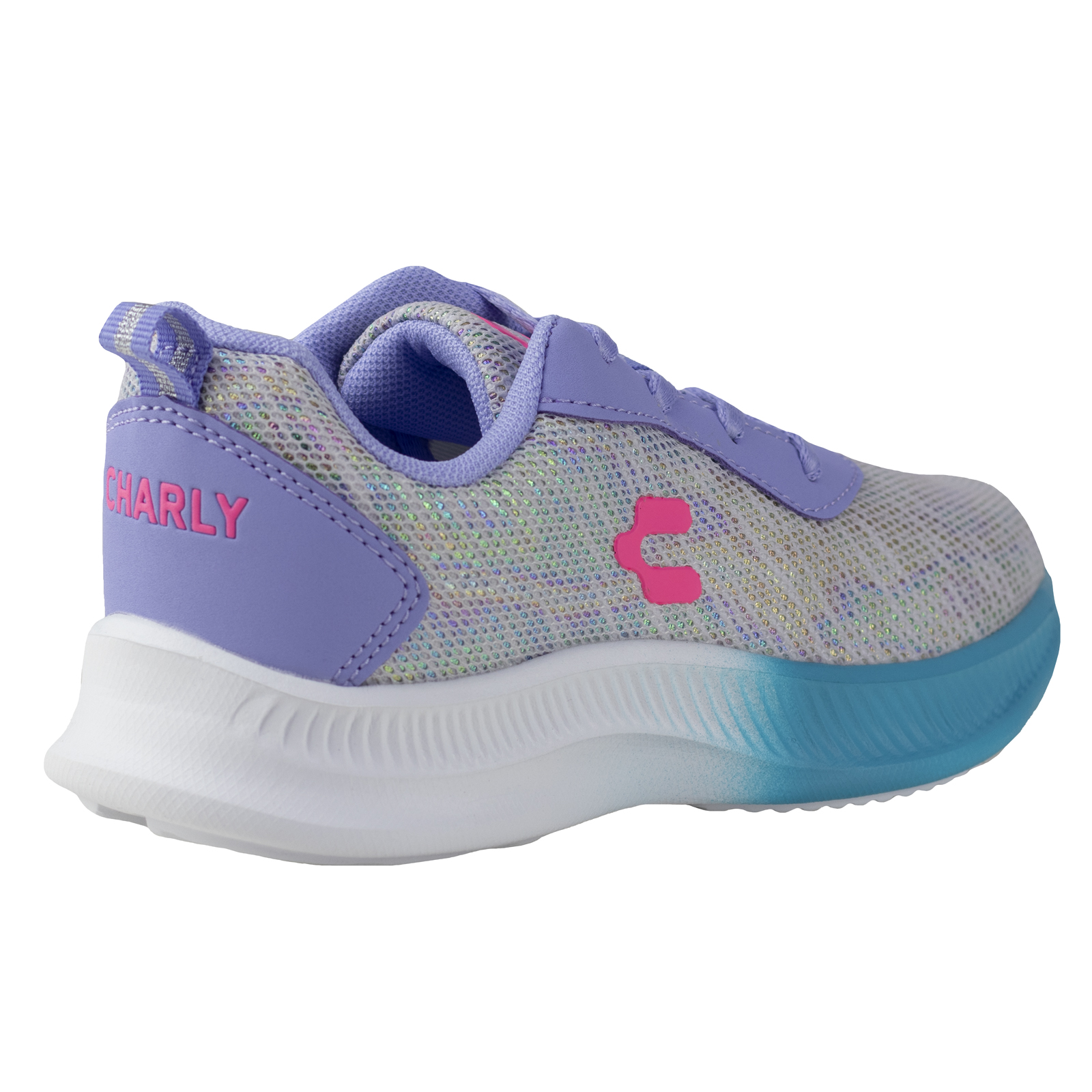 Tenis Charly Kids Flourescente Niña 1098181 Lila Aqua Urbano