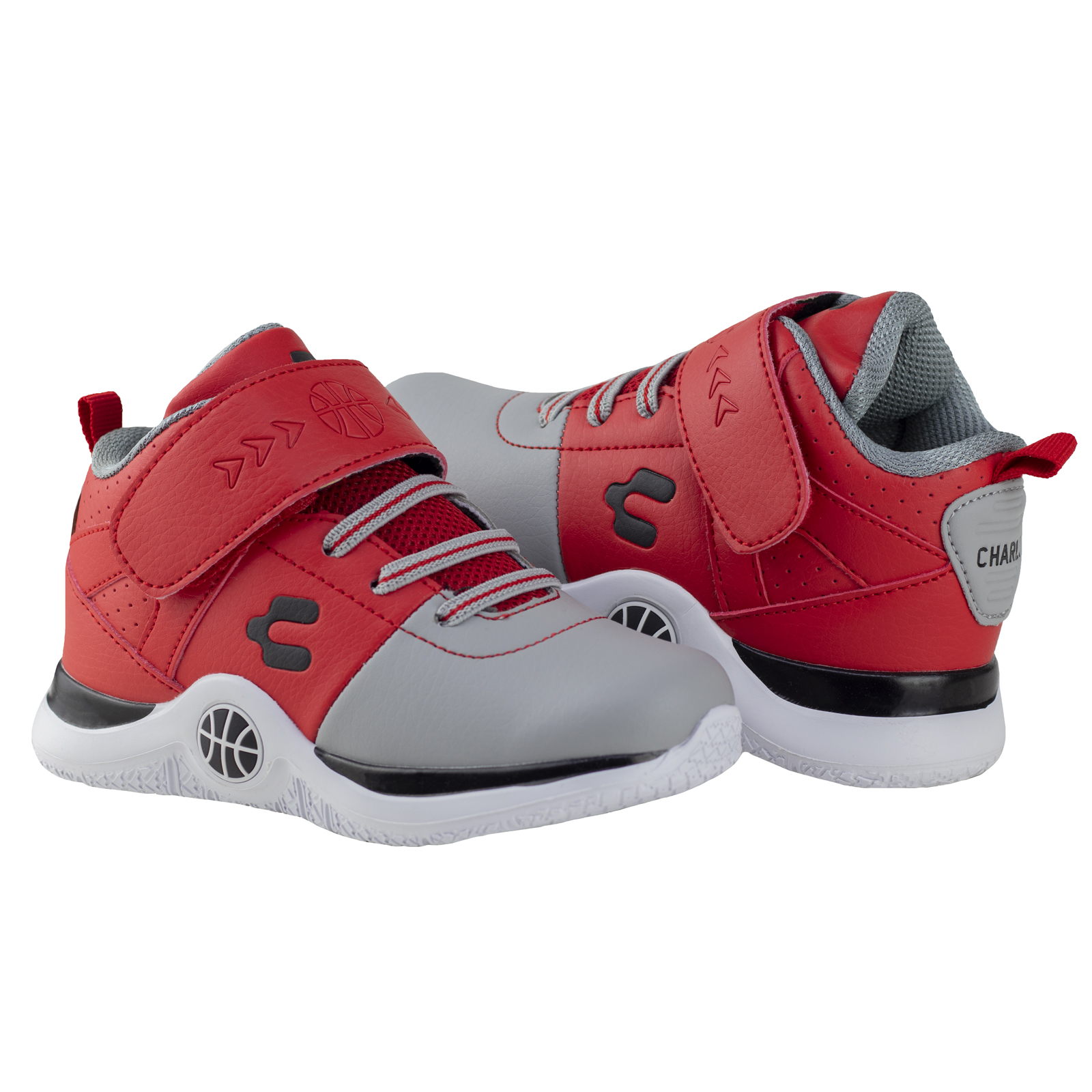 Tenis De Basketbol Para Niños Charly Kids 1079132 Rojo Gris