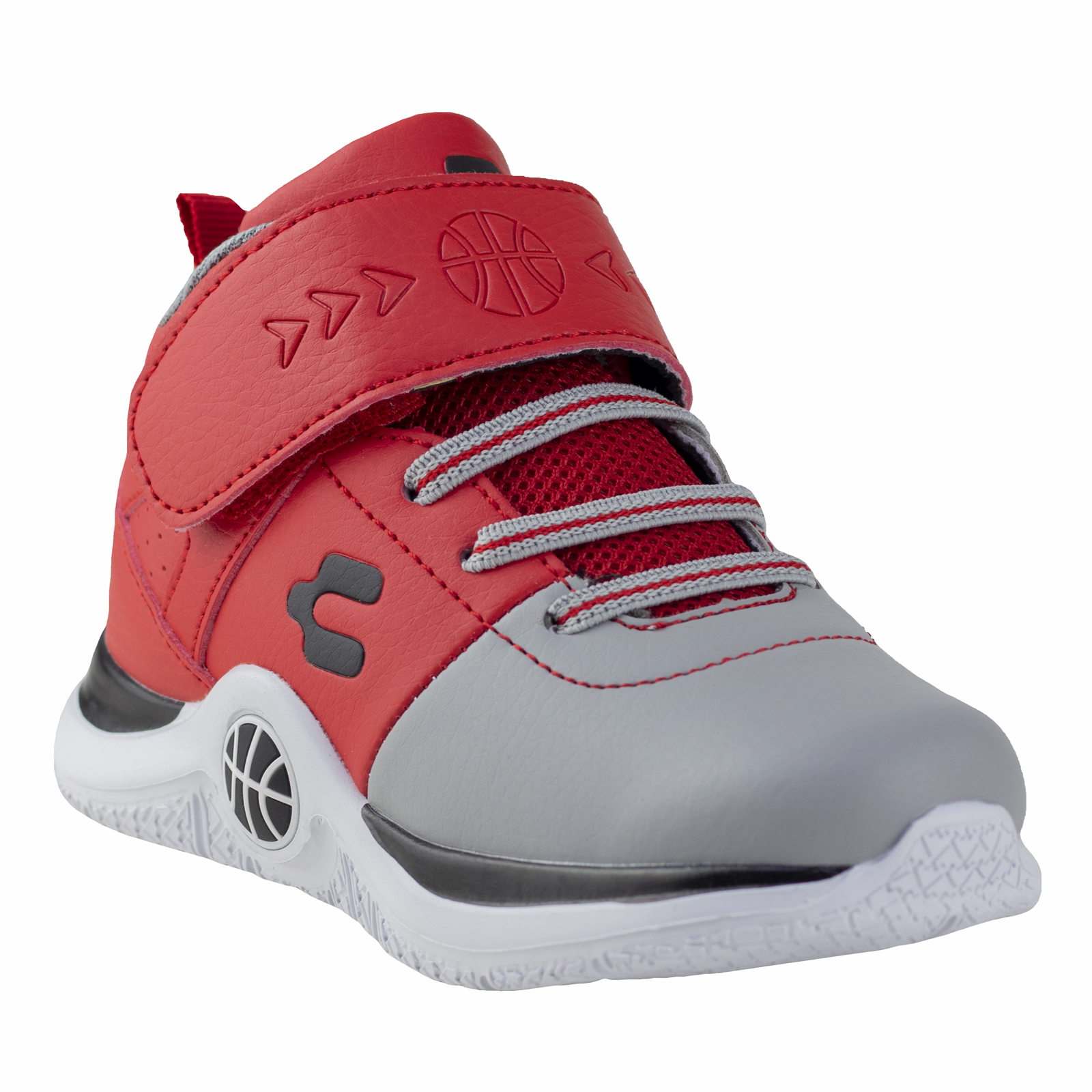 Tenis De Basketbol Para Niños Charly Kids 1079132 Rojo Gris
