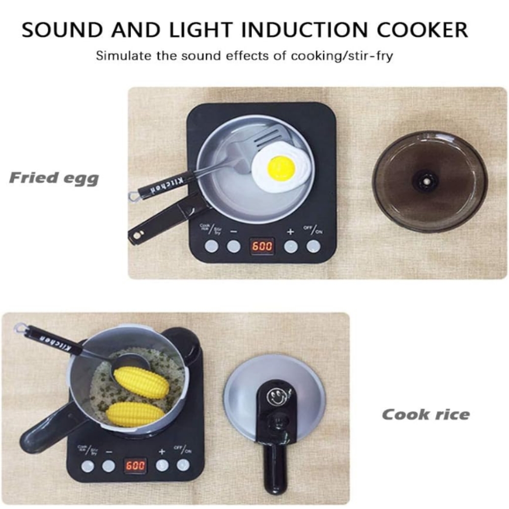 Juego de cocina infantil didáctico 36 pzas con sonido