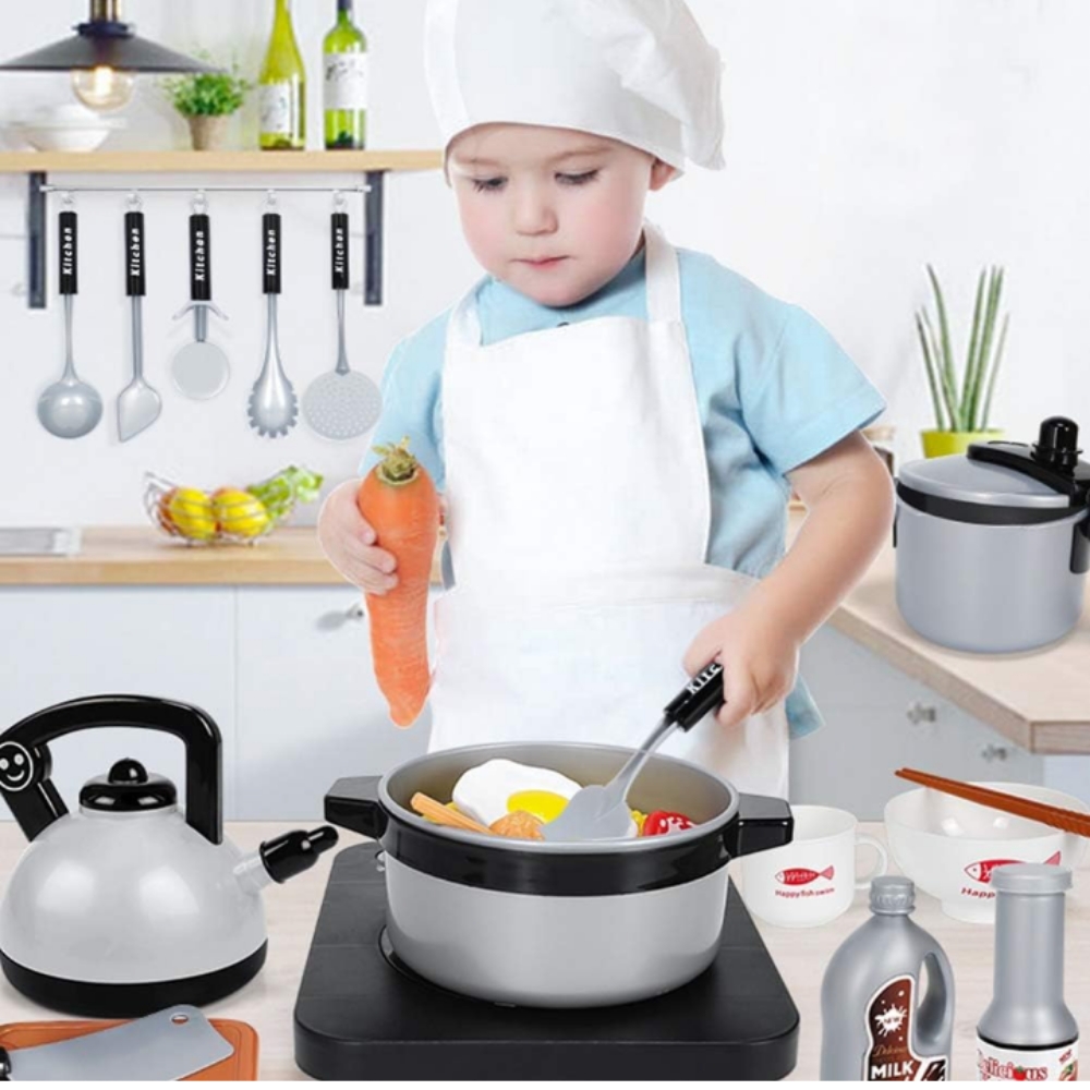 Juego de cocina infantil didáctico 36 pzas con sonido