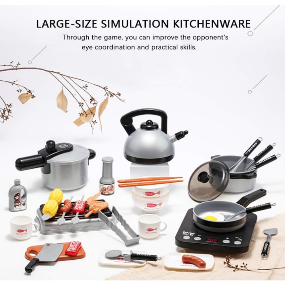 Juego de cocina infantil didáctico 36 pzas con sonido