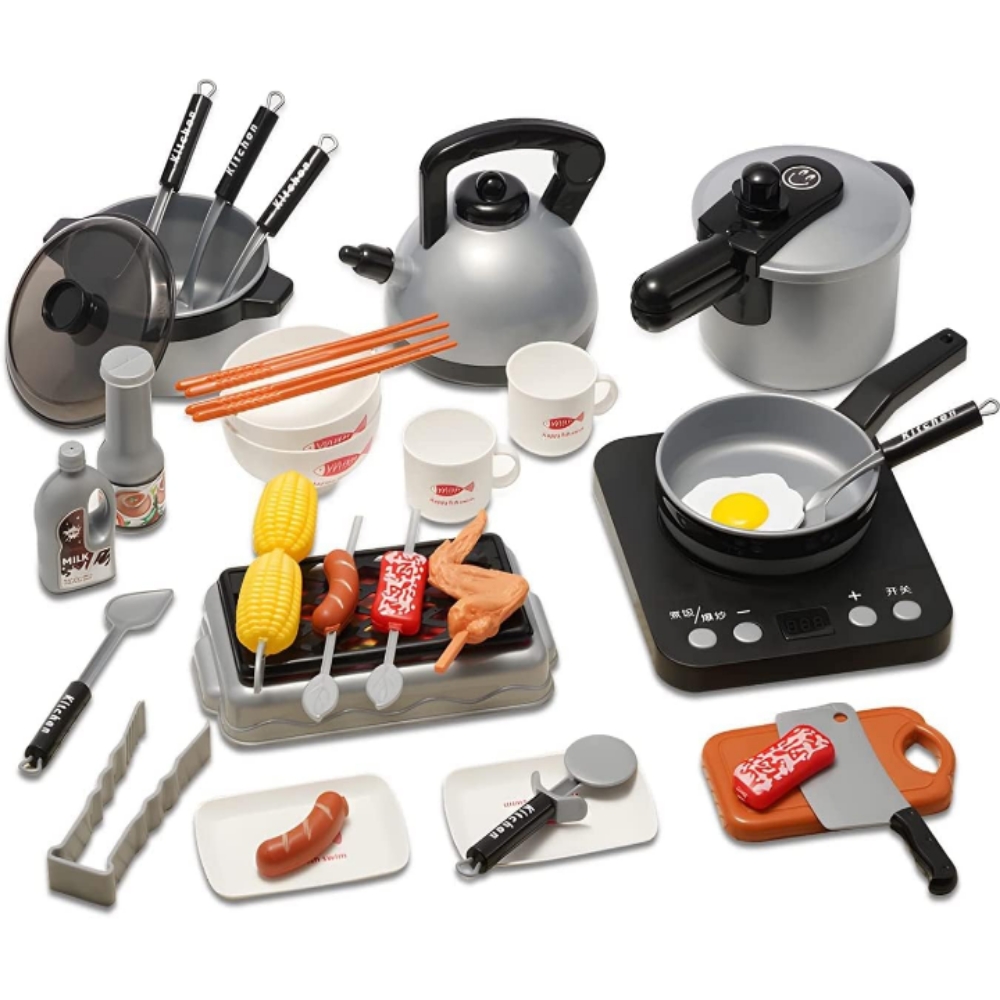 Juego de cocina infantil didáctico 36 pzas con sonido