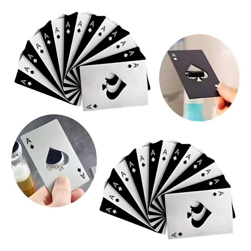 Paquete De 20 Destapador De Carta As / Naipe Poker / Mayoreo