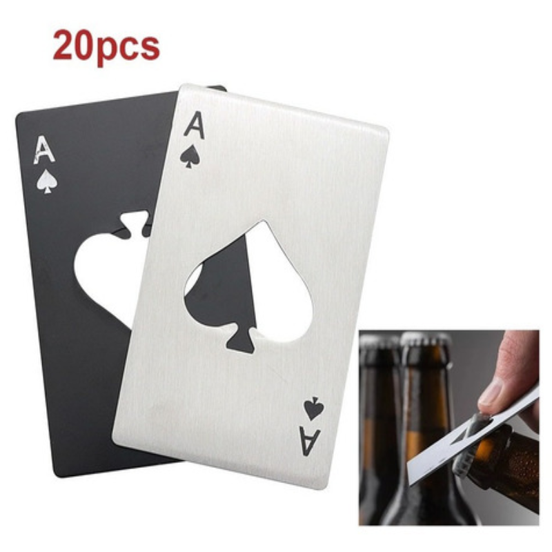 Paquete De 20 Destapador De Carta As / Naipe Poker / Mayoreo