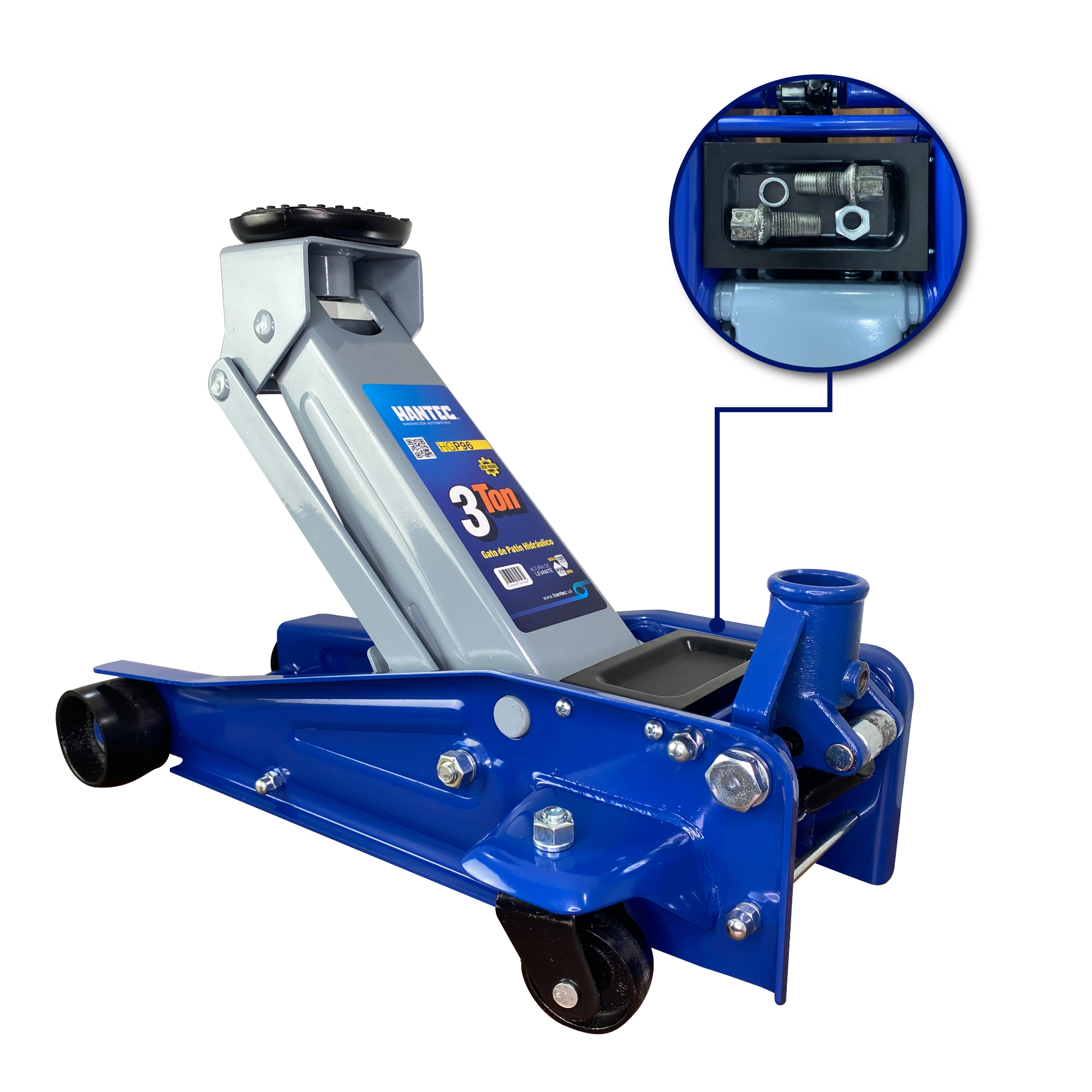 Gato De Patín Hidráulico 3 Ton Hantec