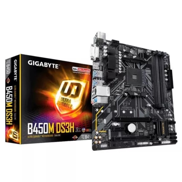 Tarjeta Madre Gigabyte B450m-ds3h Am4 Ddr4 Micro Atx Hdmi /v