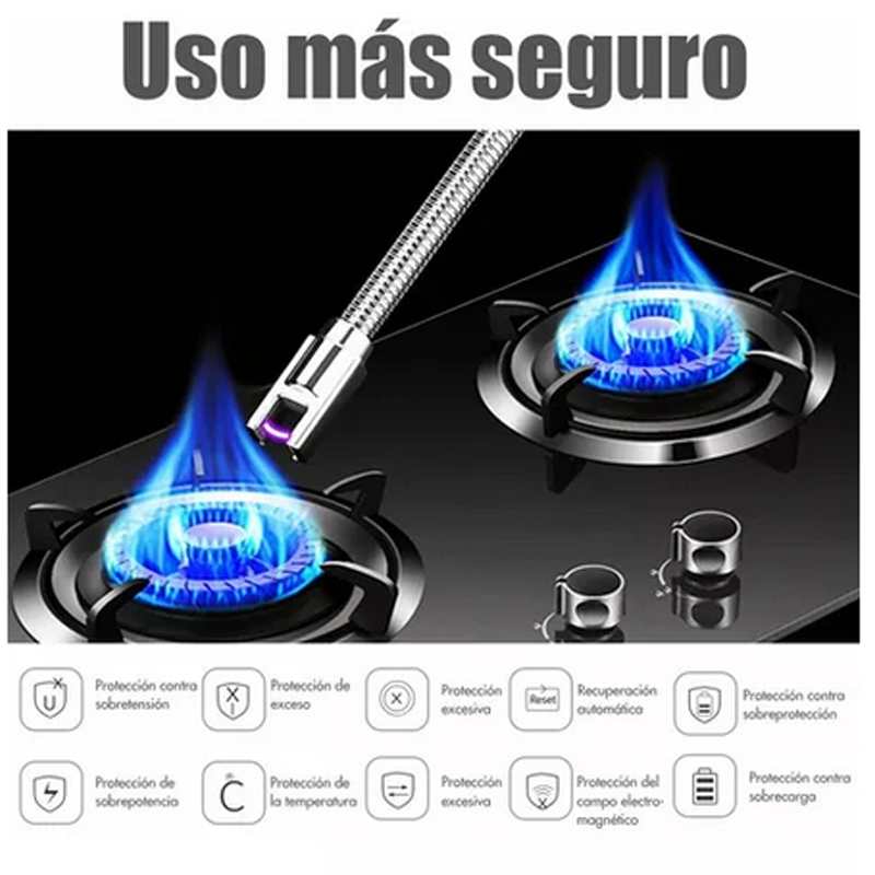 Encendedor Eléctrico Recargable Seguro Usb Cocina Multiusos