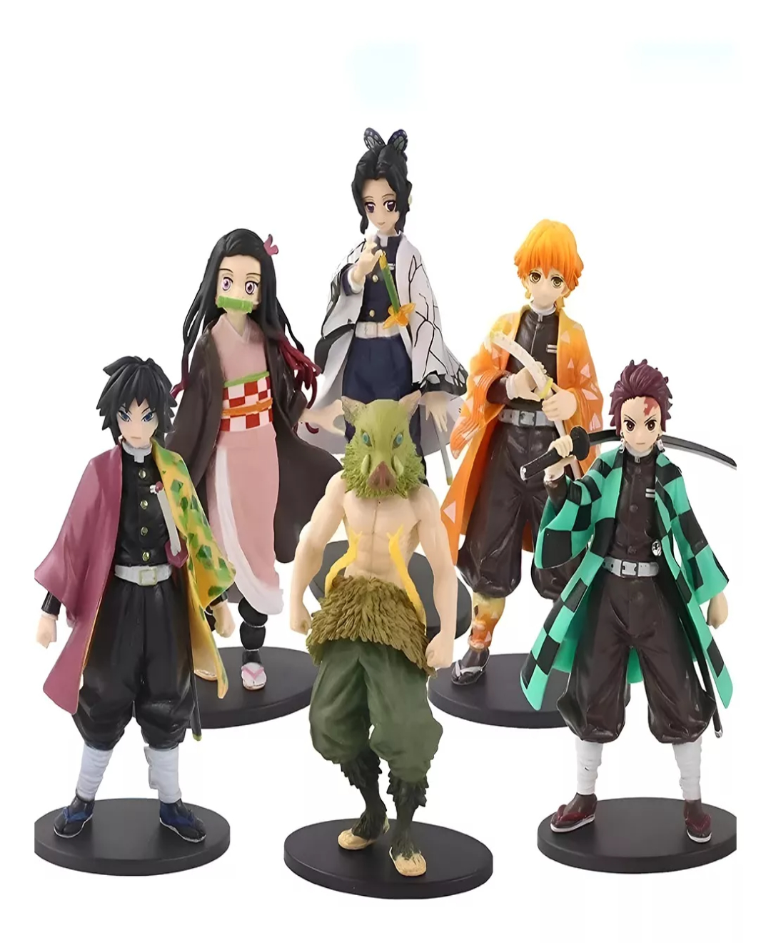 6 Piezas Anime Demon Slayer Colección Figuras De Juguete