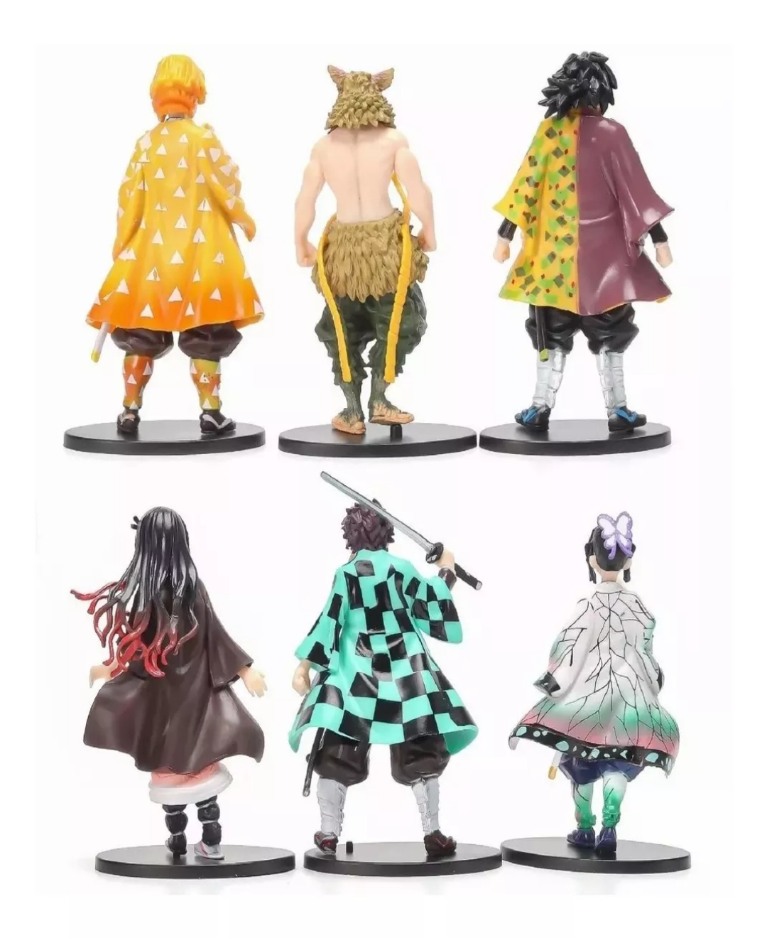 6 Piezas Anime Demon Slayer Colección Figuras De Juguete