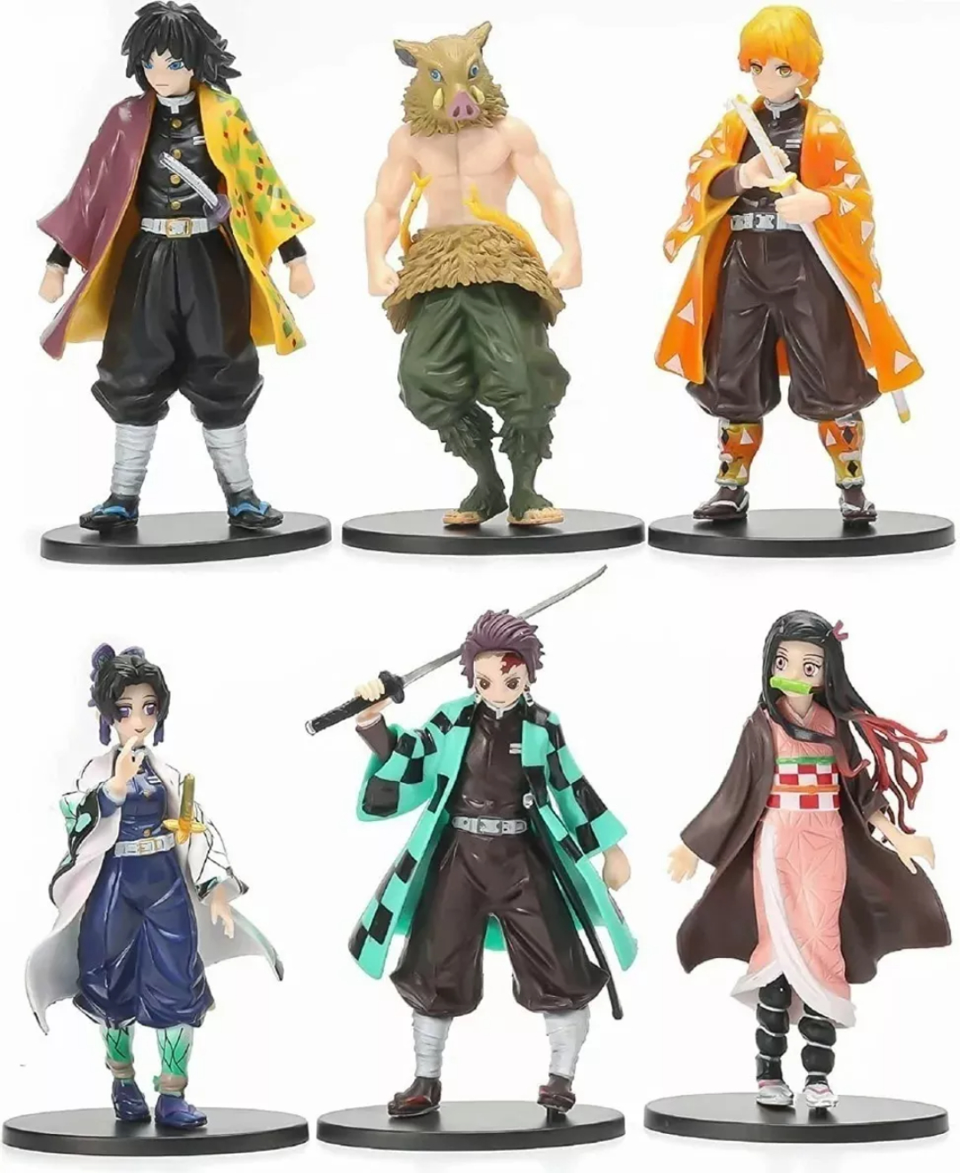 6 Piezas Anime Demon Slayer Colección Figuras De Juguete