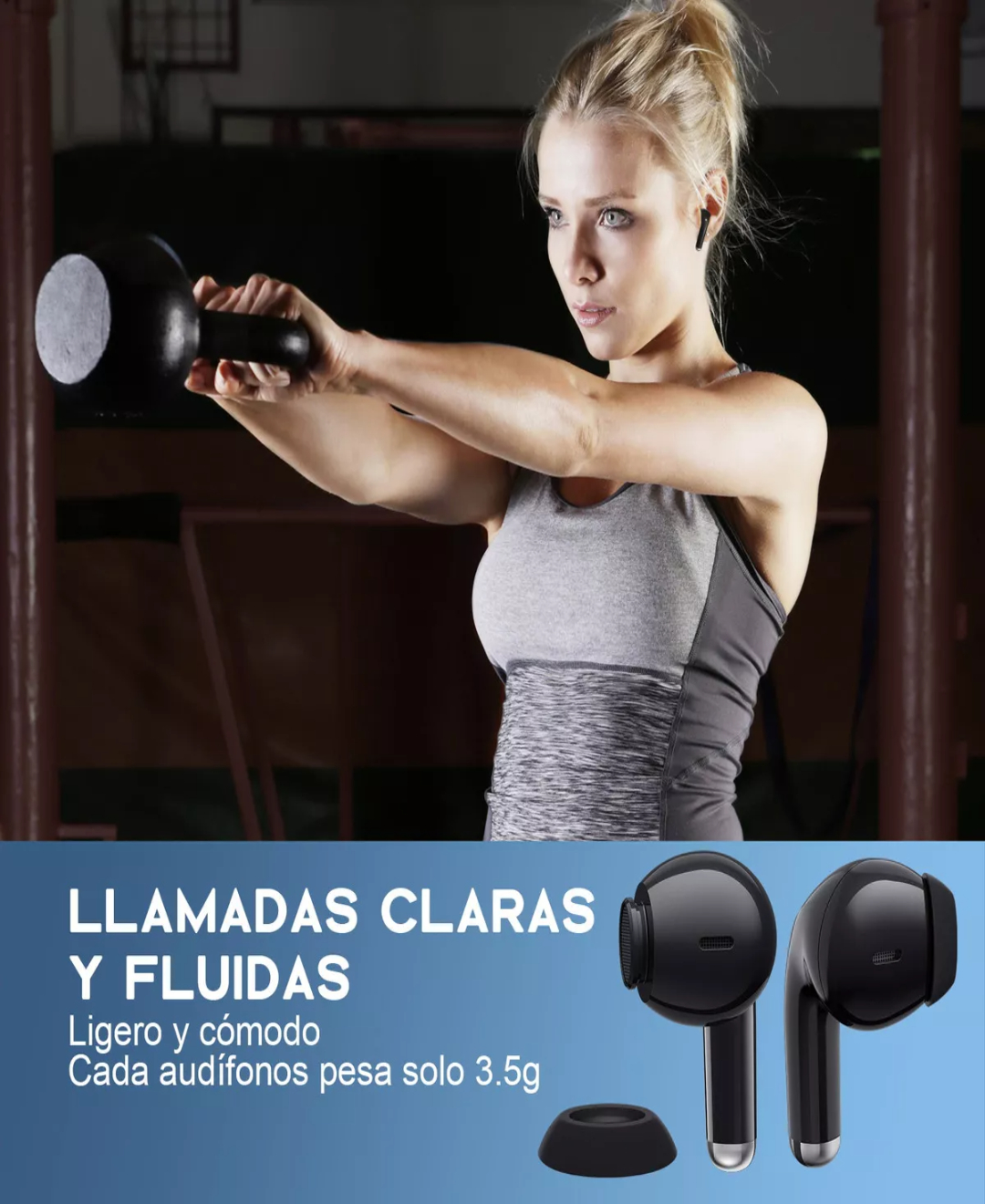 Audífonos In-ear Inalámbricos, Audifonos Bluetooth 5.3 Auriculares Inalámbricos In-Ear Audífonos con Micrófono 1Hora Aut203