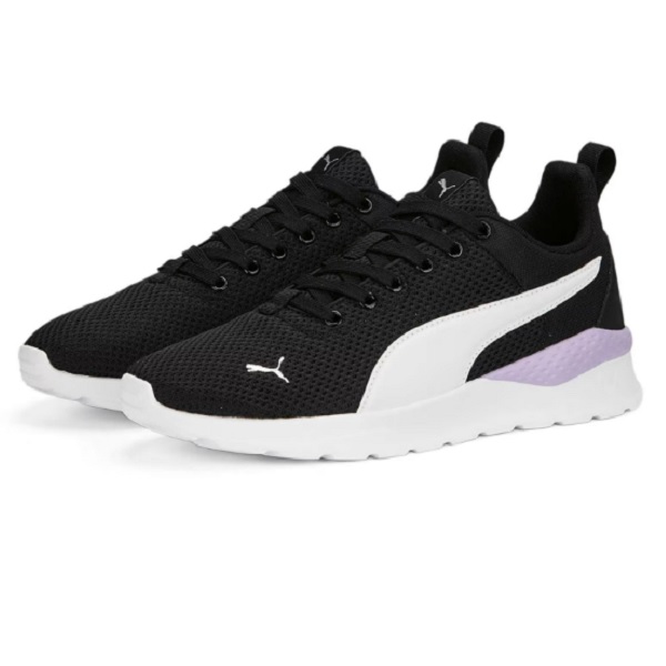 Tenis Puma Anzarun Lite Negro/blanco/lila Running Mujer.