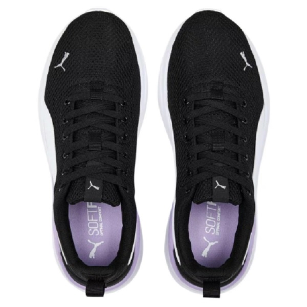Tenis Puma Anzarun Lite Negro/blanco/lila Running Mujer.