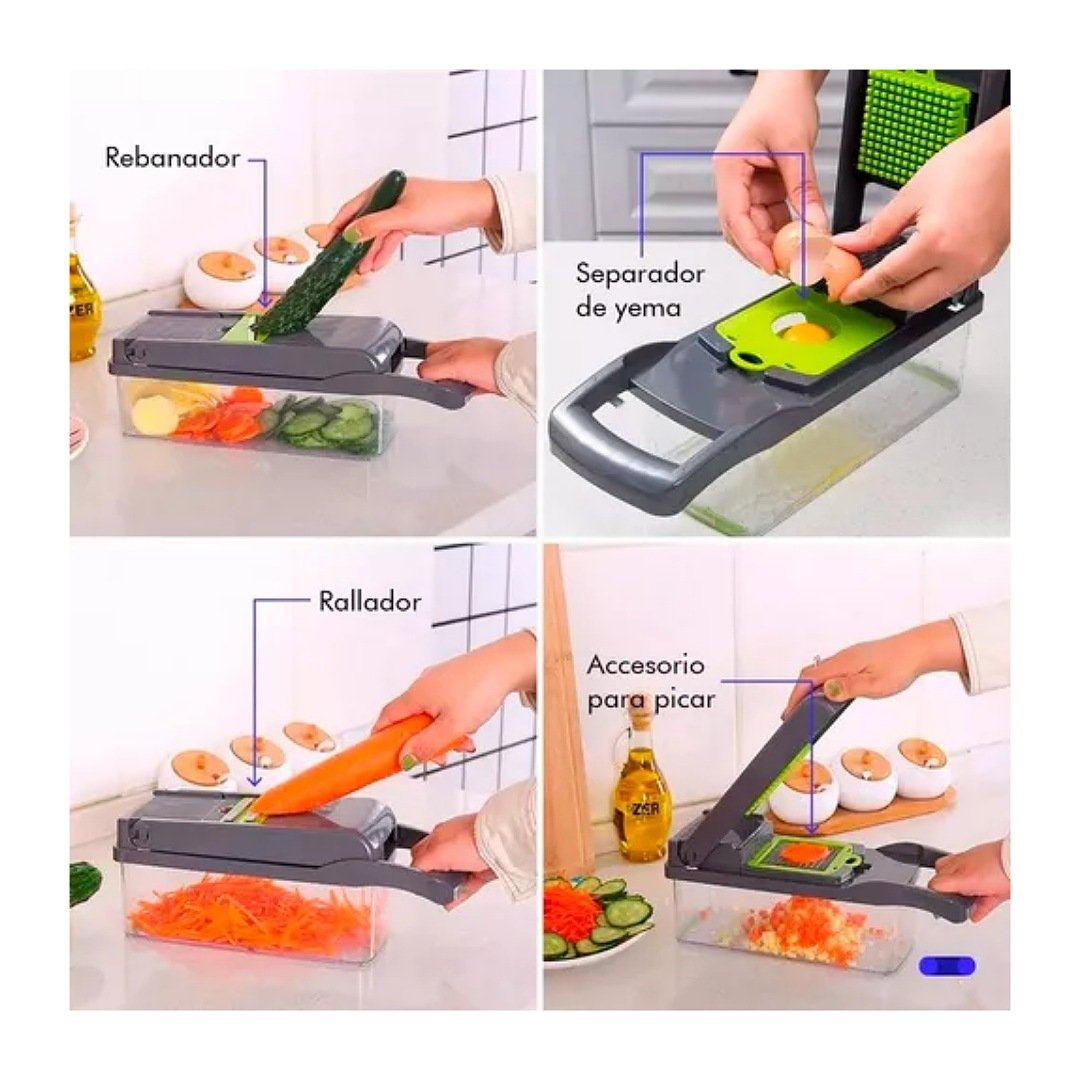 Rallador manual Cortador de verduras Herramienta de picadora para cocinas  caseras Frutas Verduras Restaurantes