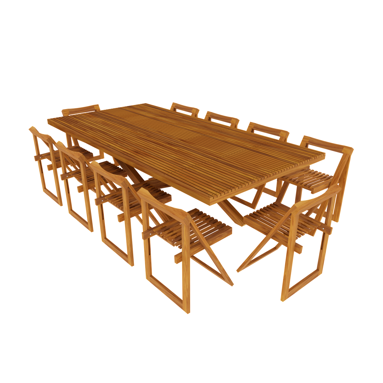 Comedor Rectangular Modelo Terraza 10 personas 240x120 . Rústico Tratable . Leer Descripción