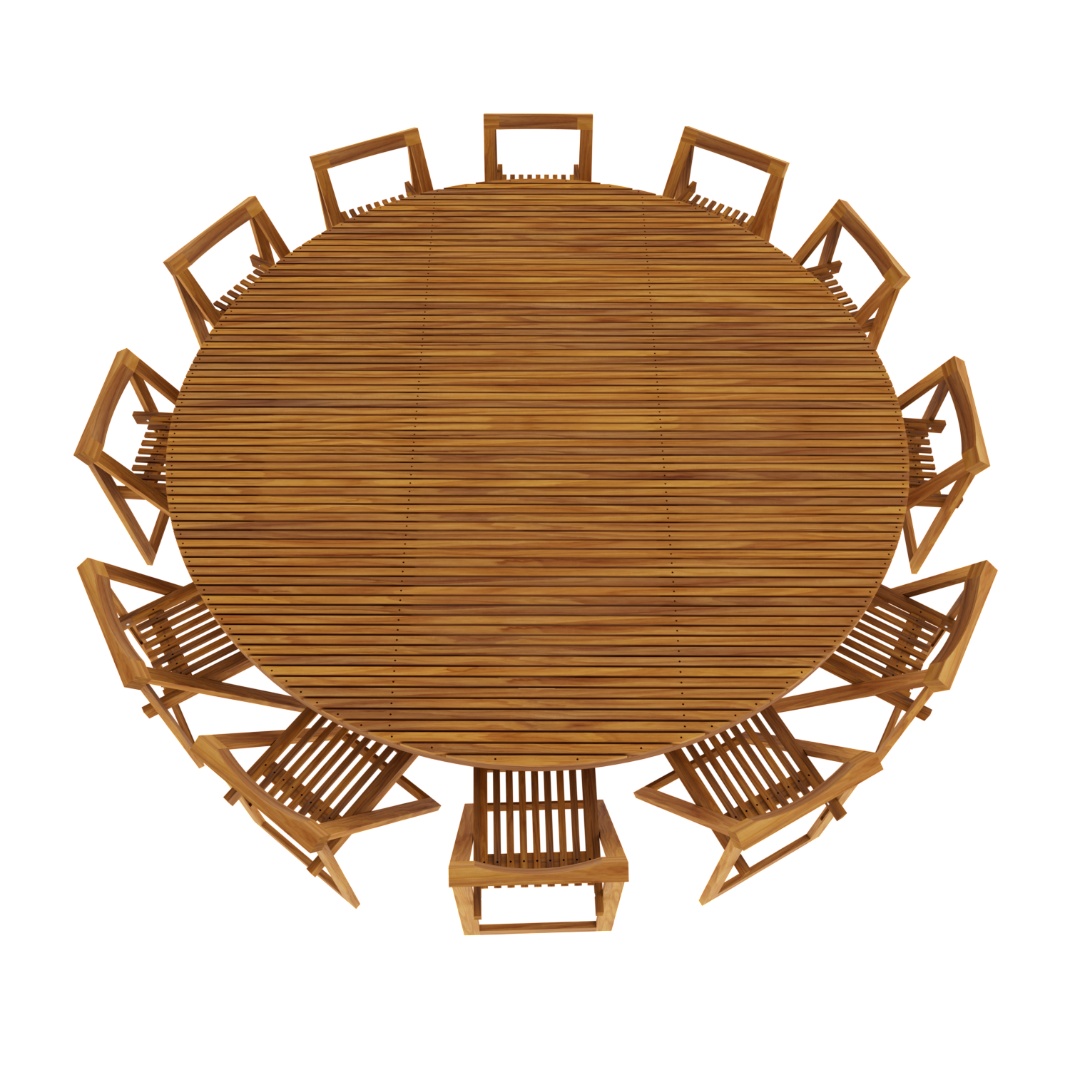 Comedor Redondo Modelo Terraza 12 personas 240diam . Rústico Tratable . Leer Descripción