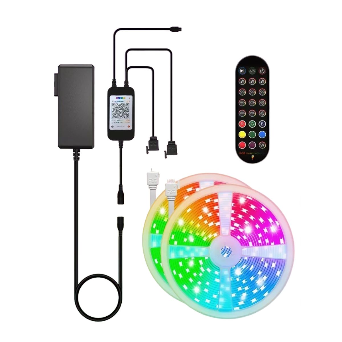 Tira de luz led de 2 metros control por bluetooth