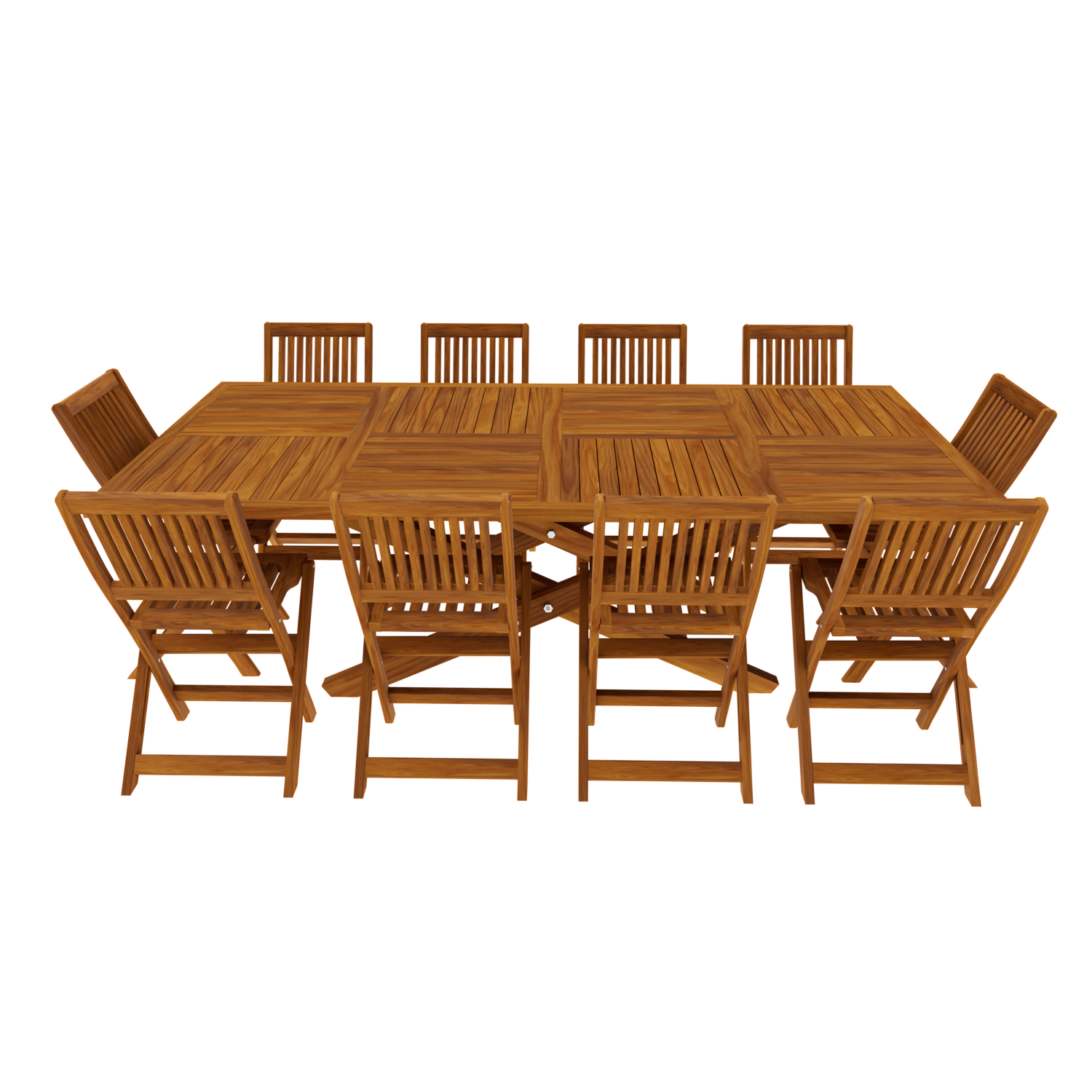 Comedor Rectangular Modelo Jardín 10 personas 240x120cm. Rústico Tratable . Leer Descripción