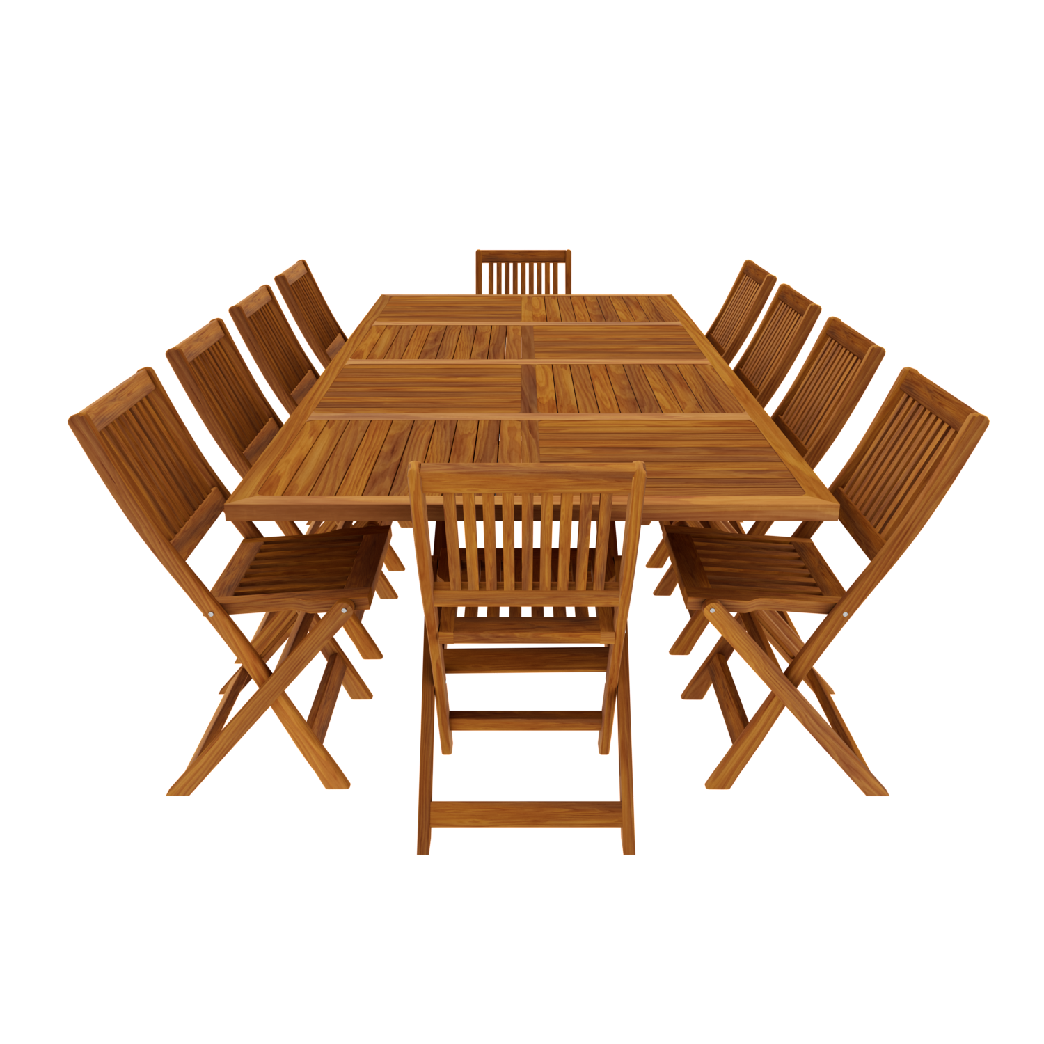 Comedor Rectangular Modelo Jardín 10 personas 240x120cm. Rústico Tratable . Leer Descripción