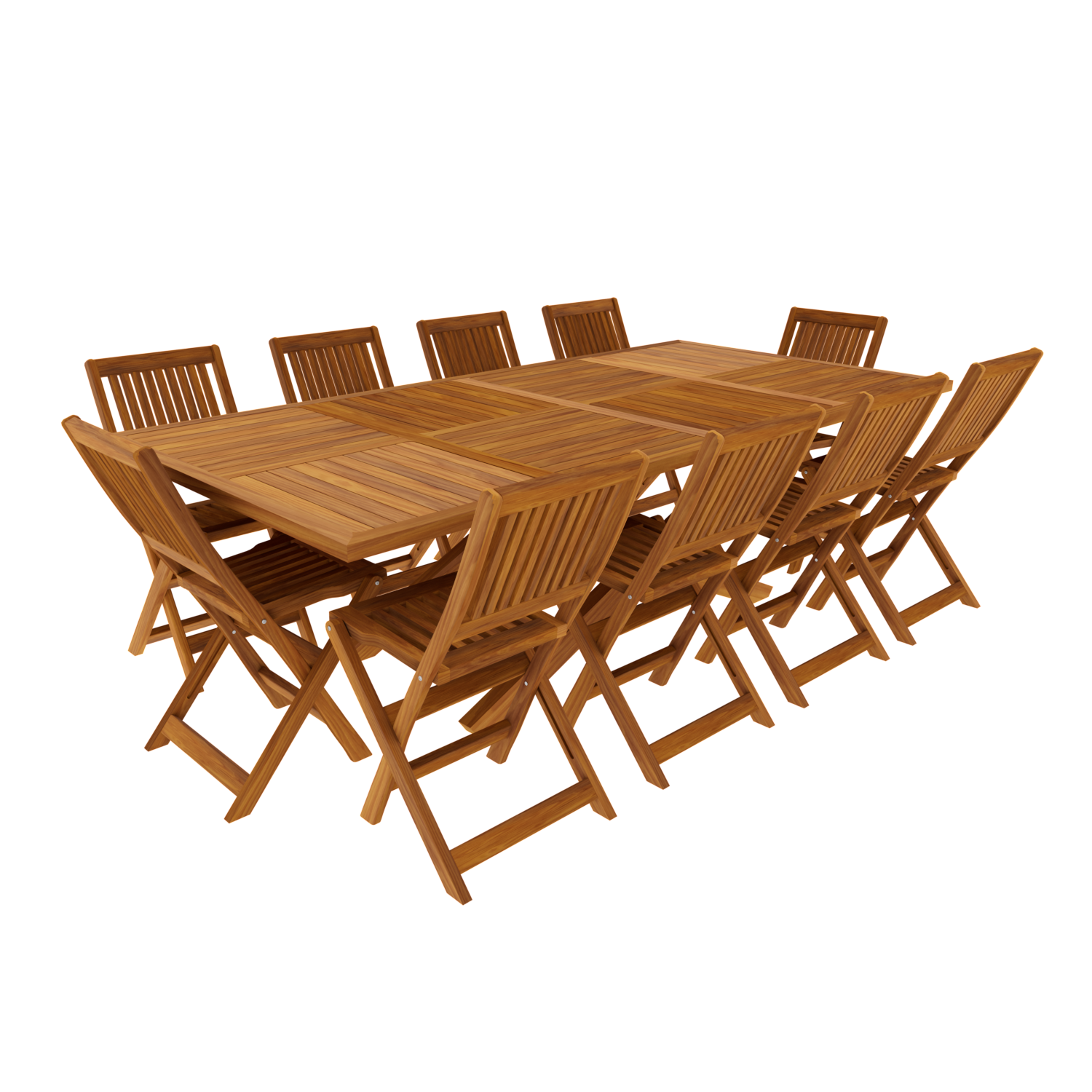 Comedor Rectangular Modelo Jardín 10 personas 240x120cm. Rústico Tratable . Leer Descripción