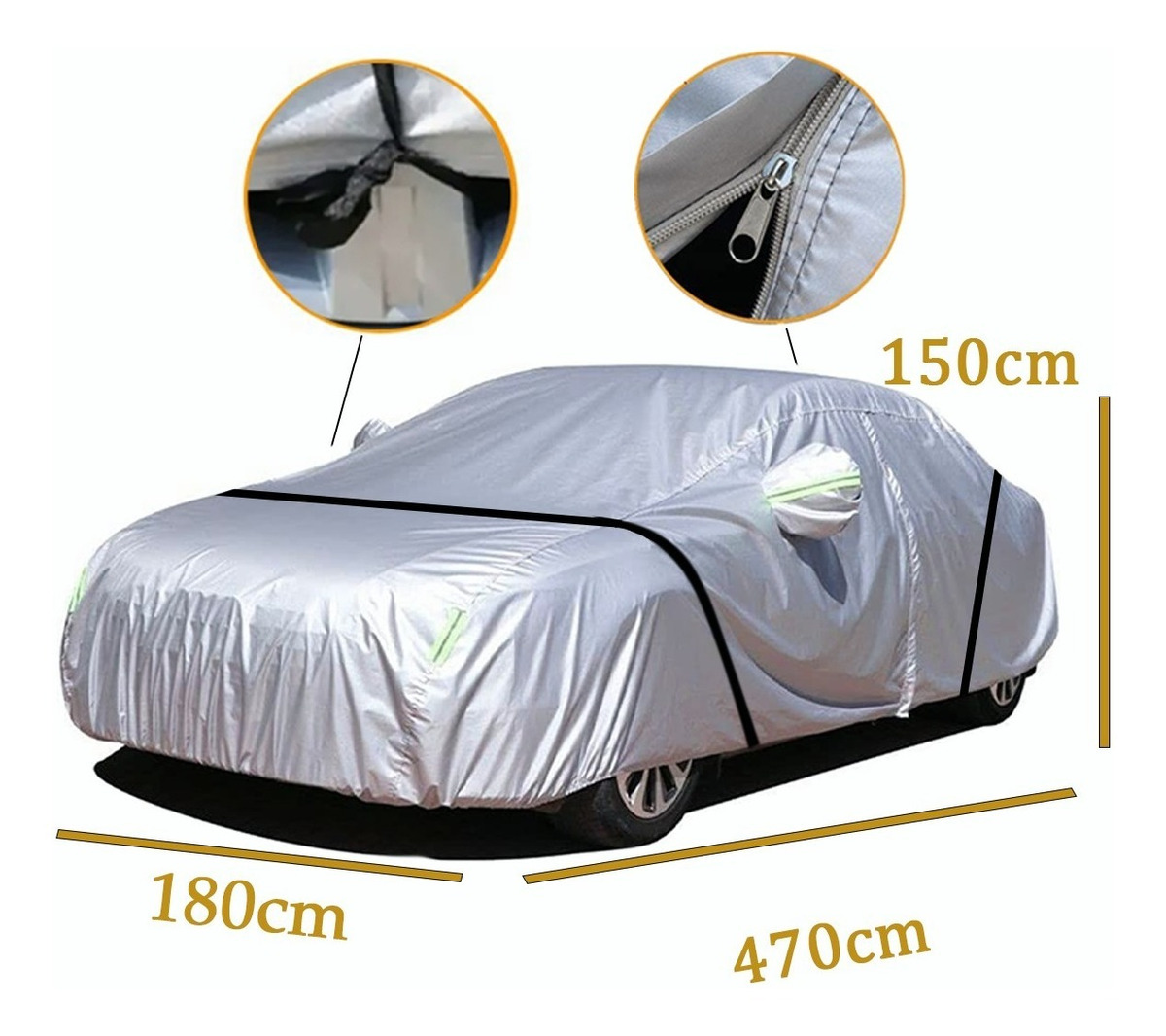 Cubierta Funda Protector Impermeable Con Reflectantes 4.7m