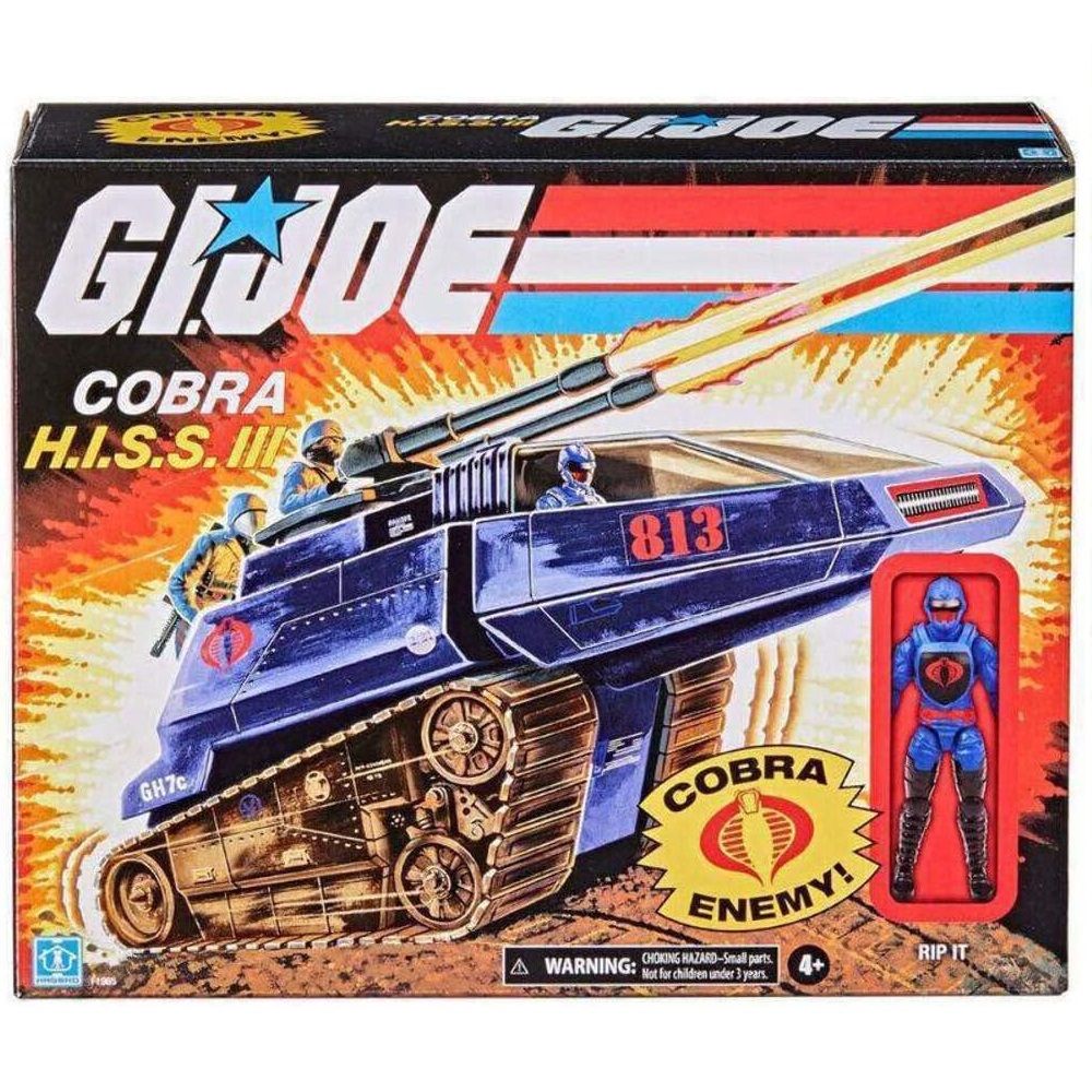  Cobra H.I.S.S. III G.I. Joe Colección Retro Vehículo de juguete de 3.75 pulgadas INCLUYE Figura de acción DE Rip It
